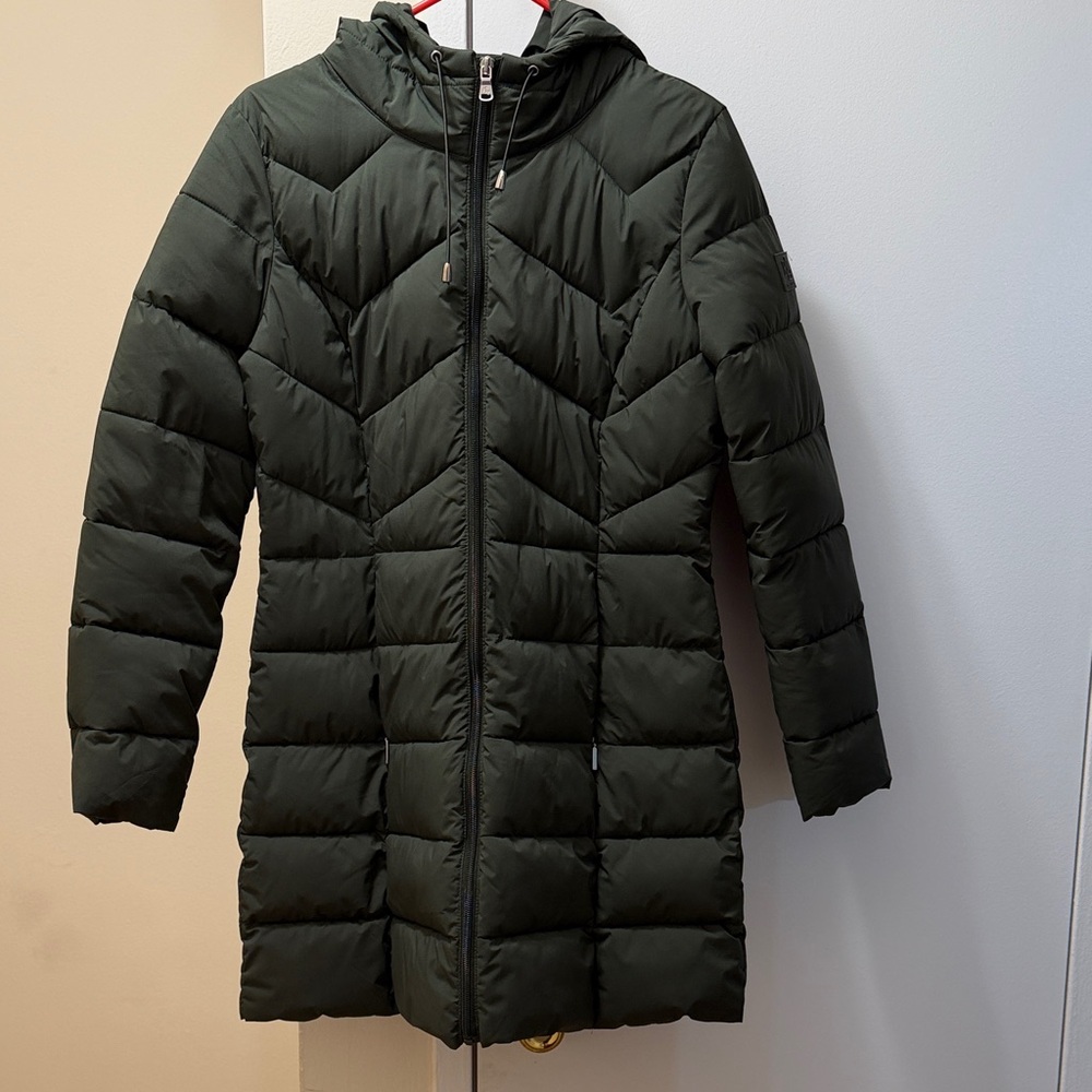 Lauren Ralph Lauren Green Hooded Puffer Coat